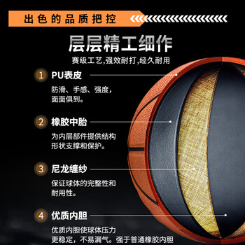 斯伯丁（SPALDING）篮球SUPER3联赛系列7号PU比赛室内外通用成人篮球PU78-036Y