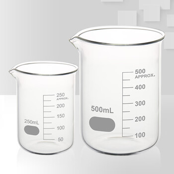 世泰 玻璃烧杯低型带刻度烧杯透明量杯加厚高硼硅耐高温实验室器材小烧杯量杯化学烧杯京仓 【300ml】