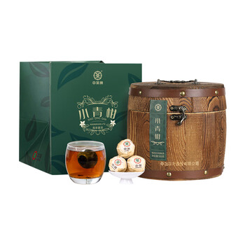 中茶普洱茶小青柑云南普洱正宗新会小青柑普洱熟茶柑普茶叶500g木桶装