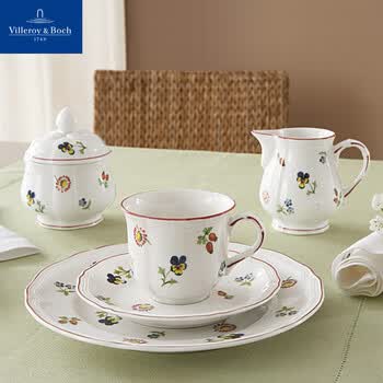 唯宝（Villeroy Boch）德国进口欧式咖啡杯碟套装家用茶杯具简约小花园茶杯碟200ml