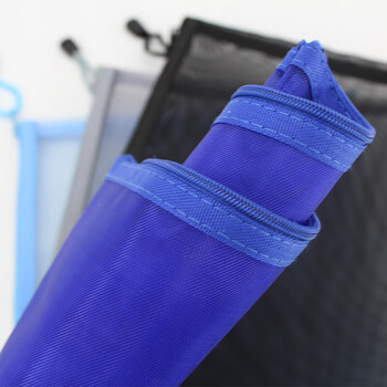 信发简约透明网纱拉链文件袋TN-2008-A4 学生考试用笔袋 文具收纳袋科目袋 A4混色 5个装