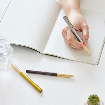 樱花（SAKURA）签字笔宝珠笔黄铜笔礼盒开学季38礼物日本大赏进口精致现代感笔007风景灰高档礼物金属杆礼品笔