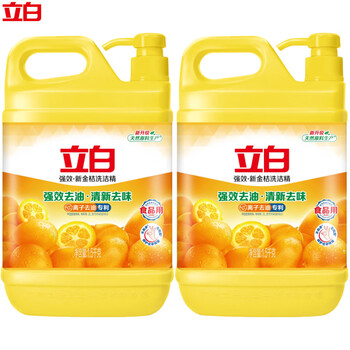 立白强效新金桔【洗洁精1.5kg*2瓶】+【精萃稻米油 1.5L*3瓶】