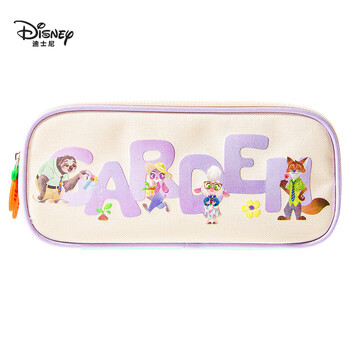 迪士尼（Disney）笔袋小学生 大容量多层收纳耐脏文具盒铅笔盒文具袋上学学习用品开学清单 疯狂动物城周边A83234