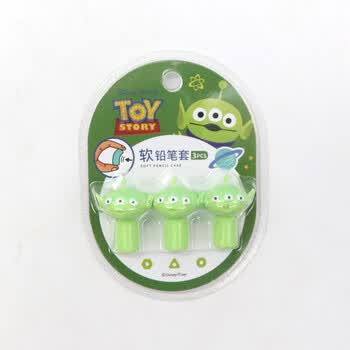 迪士尼（Disney）铅笔笔帽3个装 硅胶铅笔套/铅笔延长器/笔套/笔盖 笔尖保护套 小学生文具学习用品 三眼仔