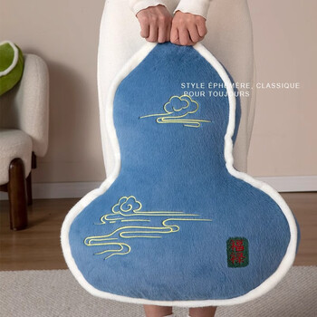 茵尚葫芦靠枕客厅沙发靠背办公室异形抱枕新中式福禄靠垫创意高级腰靠