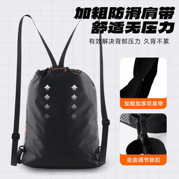 李宁（LI-NING）背包篮球包球袋收纳袋运动户外抽绳束口双肩包
