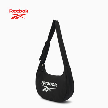 锐步防泼水流浪饺子包 户外通勤旅行单肩斜挎包 可调肩带大容量 黑色