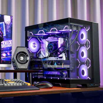 SUPER FLOWER振华 闪蝶 黑色 海景房台式机电脑主机箱（ATX主板/ATX电源位/背插主板/支持5090显卡）