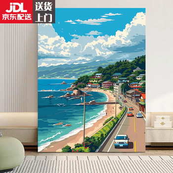 油彩画　50号 数字油画50*65餐厅品牌及商品- 京东