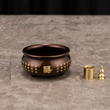 中国古美術・珍蔵紫銅香爐・純手作り・細工・熏香爐・仏具・文房置物