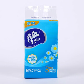 维达（Vinda）原生木浆细韧抽纸 压花亲肤无刺激三层140抽*30包/10提 v2212a