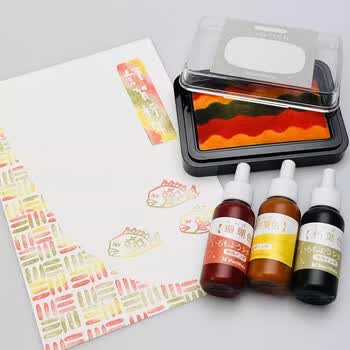 旗牌（Shachihata）手指画橡皮章手帐DIY创意手作 空白印台HACU-1