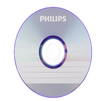 飞利浦DVD+R DL空白光盘/刻录盘 8速8.5GB   10片桶装 