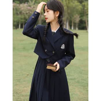 女学生装日系西装套装女英伦水手服西服吊带裙子学生春学院风jk制服三
