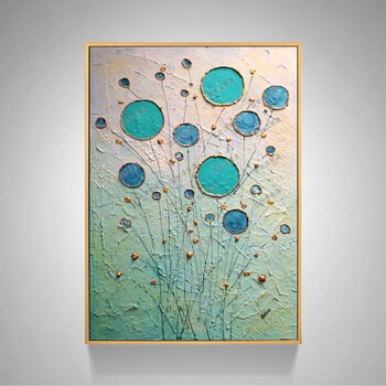 手绘抽象油画约北欧厚颜料挂画客厅装饰画滴水抽象壁画 y555(1) 80*