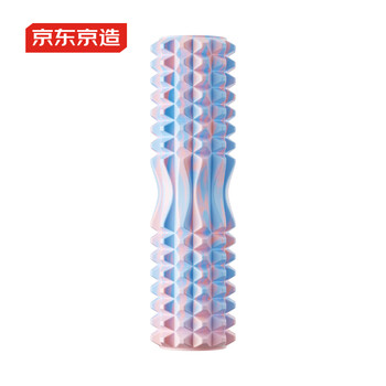 京东京造 泡沫轴实心滚轴健身放松肌肉瑜伽柱狼牙棒小腿按摩器滚筒海沫粉