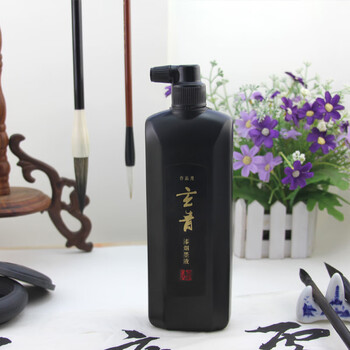【全网低价，真便宜直播间】芬尚 玄青漆烟墨液 专业作品级漆烟墨汁600ml 毛笔书法国画创作用油烟高浓墨汁