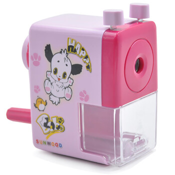 三木（SUNWOOD）卡通手摇削铅笔机/削笔机/削笔器/学生卷笔刀/转笔刀/铅笔刀 粉色 5128