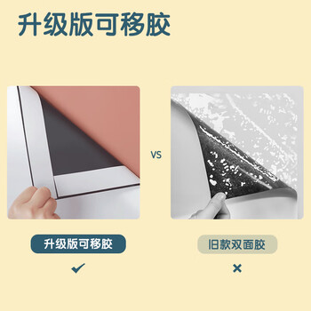 得力（deli）45*60cm家用可移除胶墙贴 铁性自粘贴可擦写画板 涂鸦自粘墙纸 儿童黑板贴 白板 软铁白板