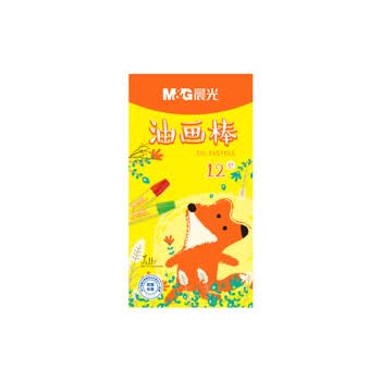 晨光（M&G）文具12色水溶性六角油画棒易上色儿童蜡笔炫彩棒幼儿画画美术生日礼物AGM91156