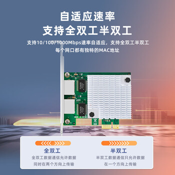 EB-LINK 8111H芯片PCIE千兆双口网卡台式机内置2网口有线网卡软路由汇聚工控机服务器网络适配器