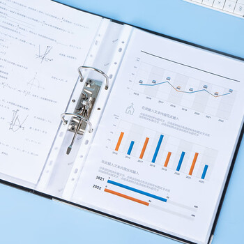 齐心（COMIX）100个装11孔加厚透明文件袋A4插页文件快递袋活页文件档案资料袋替芯办公财务票据收纳学生 EH1006