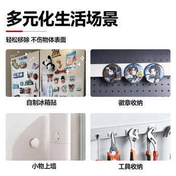 3M磁吸贴片冰箱贴磁贴diy强硬吸铁石自粘挂钩黑板柜门入户门装饰 φ10mm*2mm（20粒）