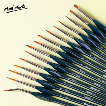 蒙玛特水彩水粉勾线笔油画勾线笔描线笔描边笔数字油画笔勾边线+1支扁峰）V BMHS0047美育工具