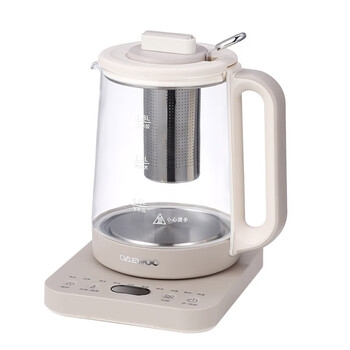 大宇（DAEWOO）煮茶壶1.8L容量多功能玻璃花茶烧水壶办公室养生壶 DYYS-10H95 养生壶 1.8L