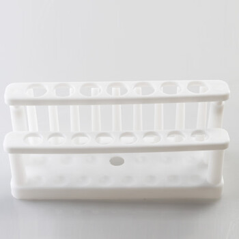 江玻 塑料试管架多功能试管架 实验室试管架套装 白色塑料试管架15孔