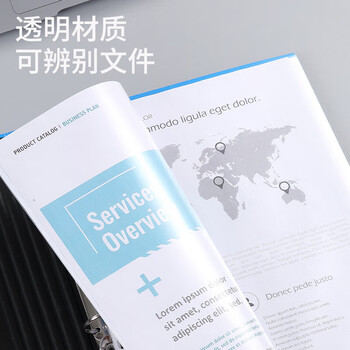 齐心（COMIX）100个装11孔加厚透明文件袋A4插页文件快递袋活页文件档案资料袋替芯办公财务票据收纳学生 EH1006