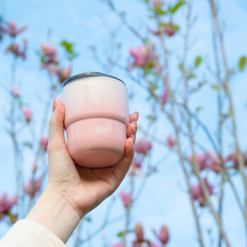 巢里迷你便携咖啡杯304不锈钢户外露营随行外带雪糕杯冰杯渐变紫