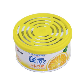 爱家  卧室卫生间汽车除臭神器芳香剂酒店香薰 固体清香剂柠檬70g*3