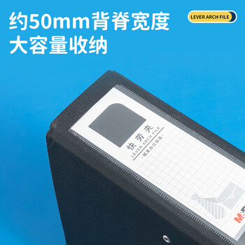 晨光(M&G)文具 A4/2英寸快劳夹a4文件夹 带孔文件夹 欧式快劳夹 单只装黑色ADM95075A