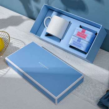 Wedgwood威基伍德几何马克杯+随身包茶罐套盒