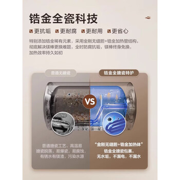 海尔（Haier）电热水器家用一级能效储水式速热大水量AI省电40%镁棒免更换WIFI智控MC7 80L 3300W 锆金无缝胆