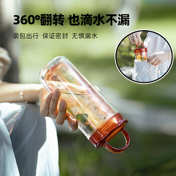 孔雀（Peacock）夏日运动杯 双层悬浮不烫手冰手 带挂绳Tritan运动杯