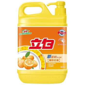 立白餐具净 洗涤剂 洗碗液 清洁健康 新金桔洗洁精大桶2kg*3瓶