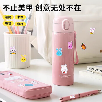 米砾儿童卡通指甲贴公主宝宝防水美甲贴花小孩奖励玩具纹身贴可爱小兔子背胶3d立体美甲小鼻嘎贴纸礼物