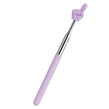 TaTanice 儿童阅读指读棒 读书黑板教学自由伸缩手指棒教师家用 不锈钢伸缩紫色