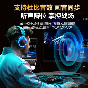 品胜DP1.4转Type-C双向互传转接线雷电4/5转接头8K60/4K240Hz转换器适用MacBookAir笔记本电脑手机