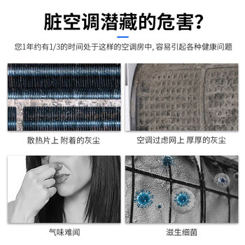 绿岛空调清洗剂500ml*3瓶 挂机柜机空调清洁剂家用免拆免洗强力去污