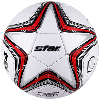 世达（star）4号足球SB8234-04 耐磨训练用球 PVC皮革机缝儿童足球 红色