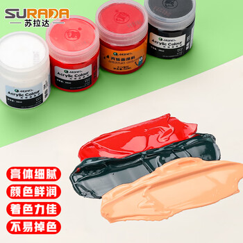 苏拉达(Surada)肌理画 石英砂肌理画丙烯颜料绘画diy手工制作工具材料刮刀沙子肌理画材料练习套装sd233