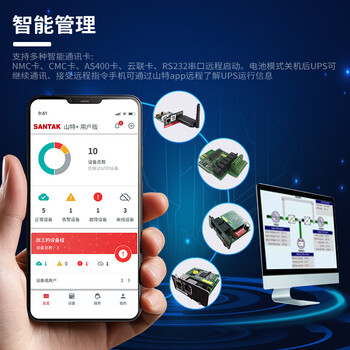 山特（SANTAK）UPS不间断电源C1K 1000VA/1000W家用办公机房服务器断电延迟带稳压备用电源	