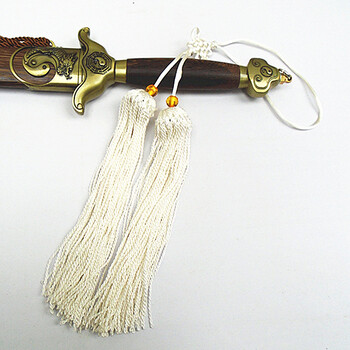 赐帛 太极剑穗表演剑软响剑短穗流苏冰丝回龙丝多色长穗渐变剑穗送