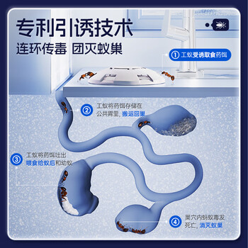 拜灭士蚂蚁药饵盒子2枚灭蚁胶饵家用一窝室内端杀小黄蚁红蚂蚁热门商品