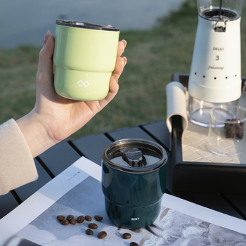 巢里迷你便携咖啡杯304不锈钢户外露营随行外带雪糕杯冰杯渐变紫