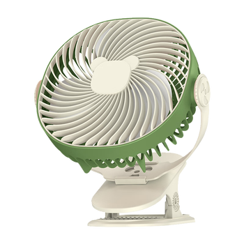 易利丰（elifo）USB小风扇电风扇轻音学生宿舍床头大风力持久续航台式夹扇办公室桌面车载多功能绿色